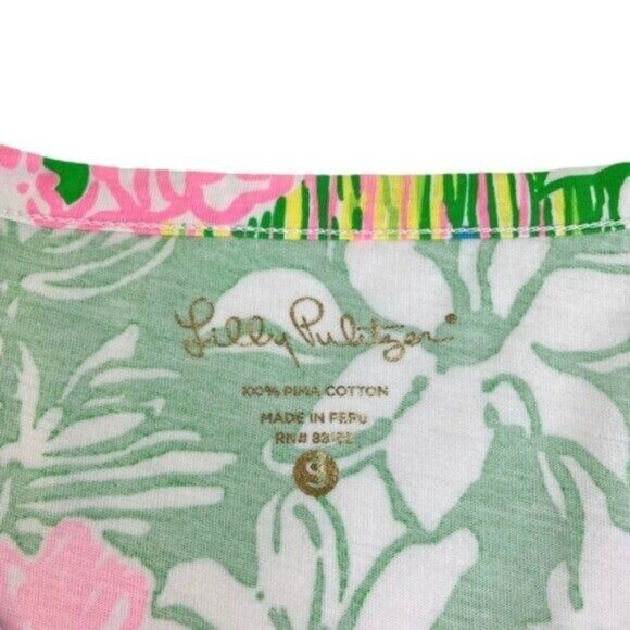 Lilly Pulitzer Palmetto Mini Dress Green Yellow - Picture 4 of 7